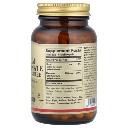 Solgar, Chromium Polynicotinate, 100 Vegetable Capsules