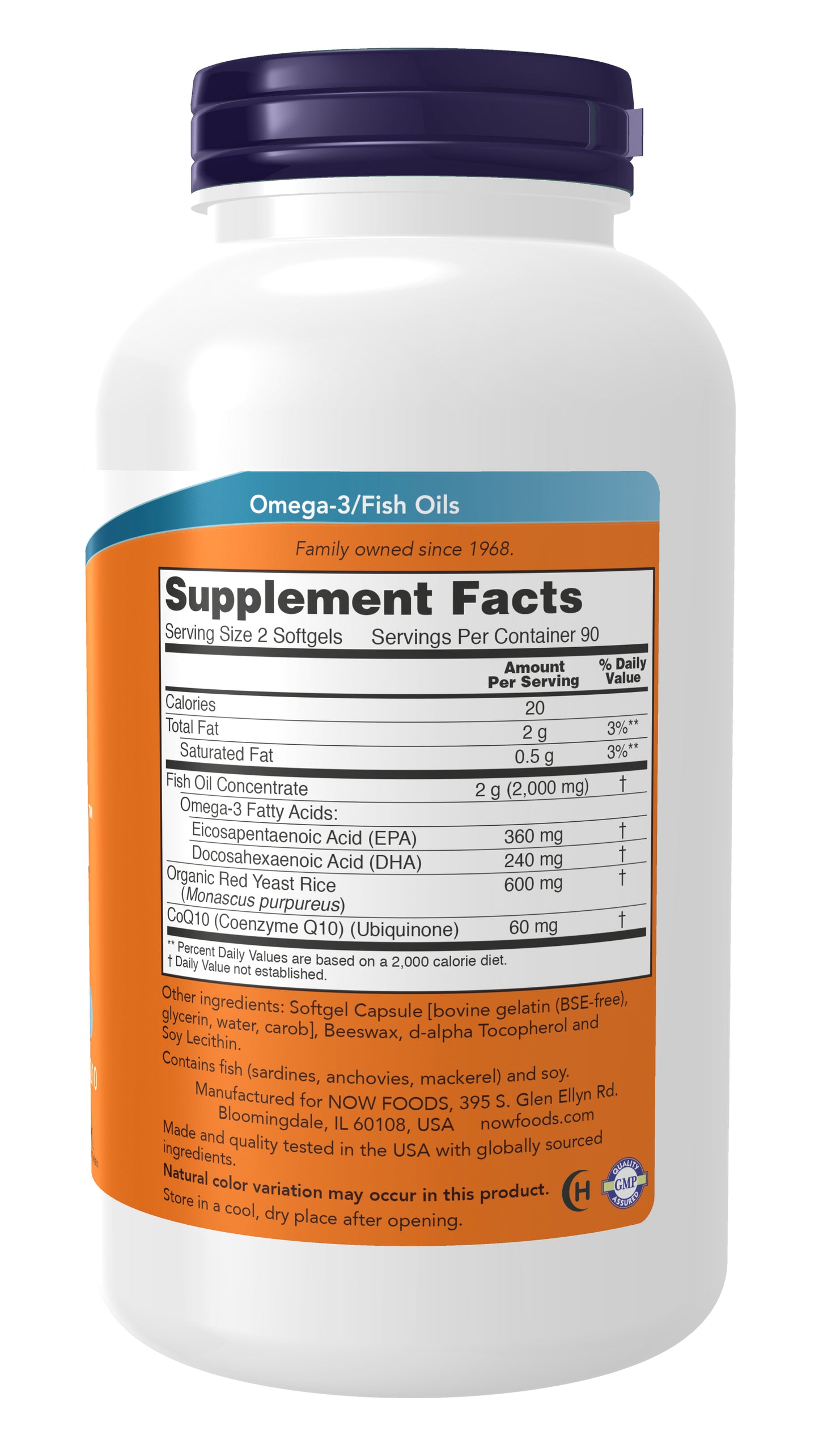 NOW Supplements, Red Omega™ with CoQ10 30 mg and Omega-3 Fish Oil, Cardiovascular Support*, 180 Softgels