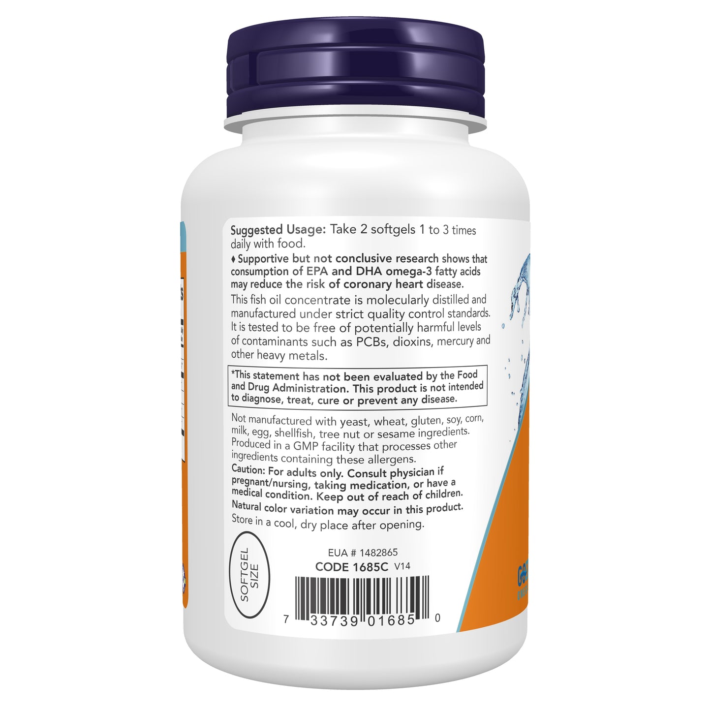NOW Supplements, Omega-3 Mini Gels, 180 EPA / 120 DHA, Molecularly Distilled, Cardiovascular Support*, 180 Softgels