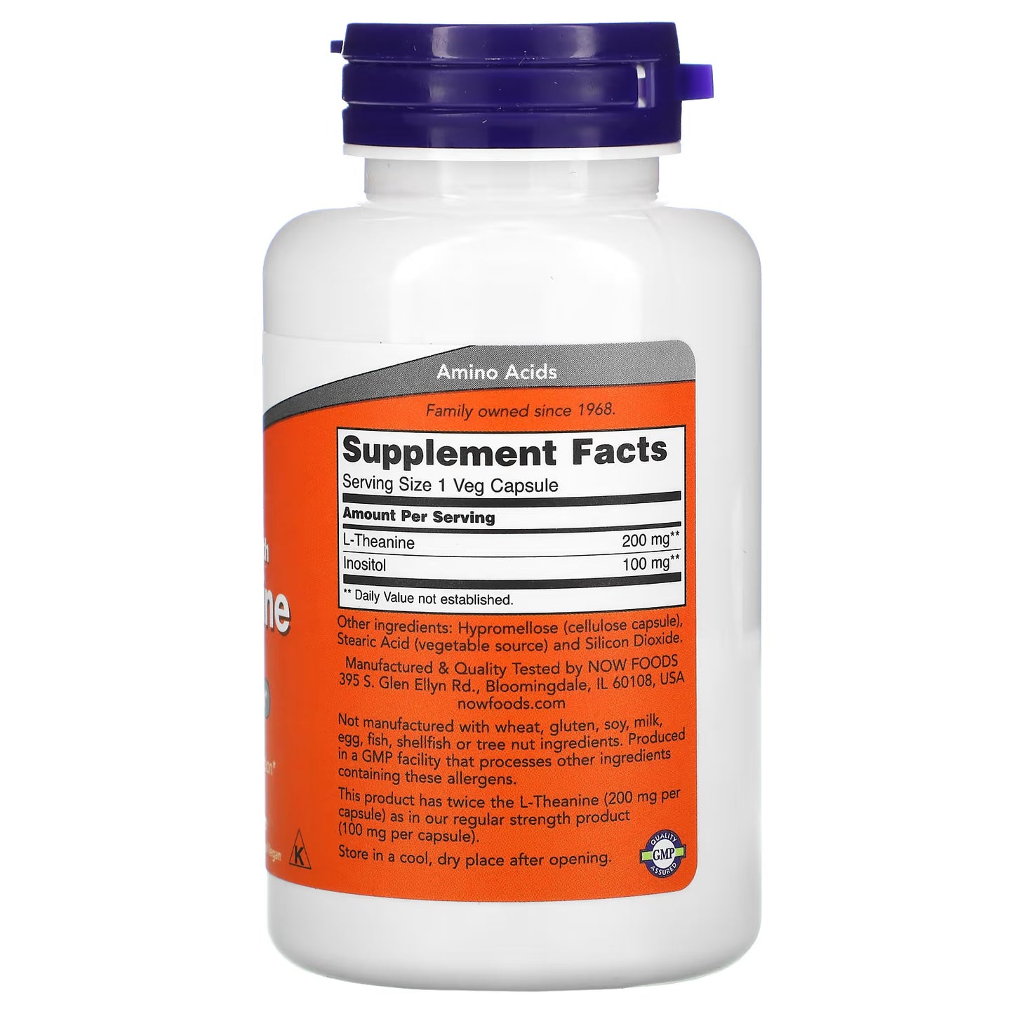 NOW Foods, L-Theanine, 120 Veg Capsules