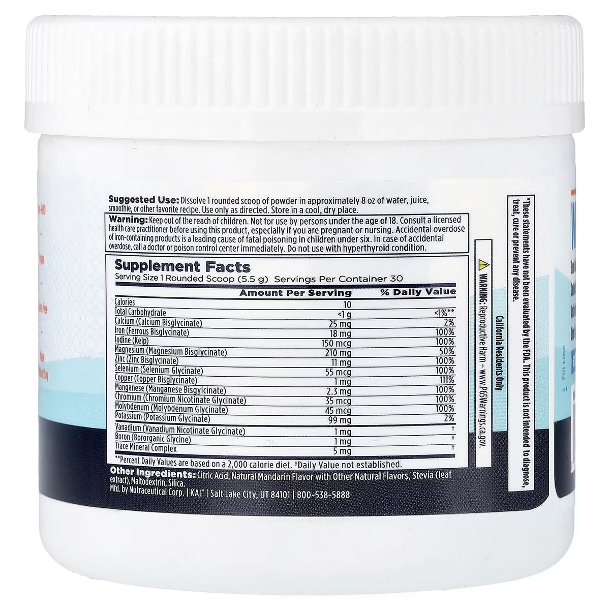 KAL, Total Mineral+, Mandarin, 5.8 oz (167 g)
