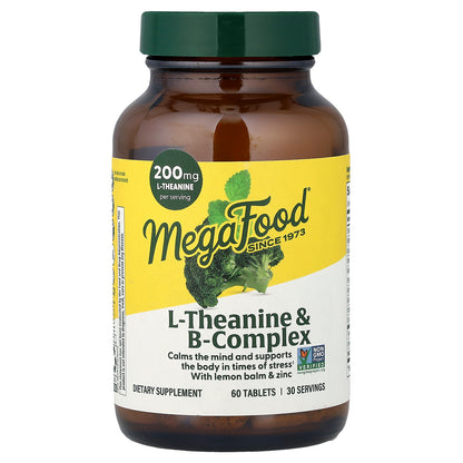 MegaFood, L-Theanine & B-Complex, 60 Tablets