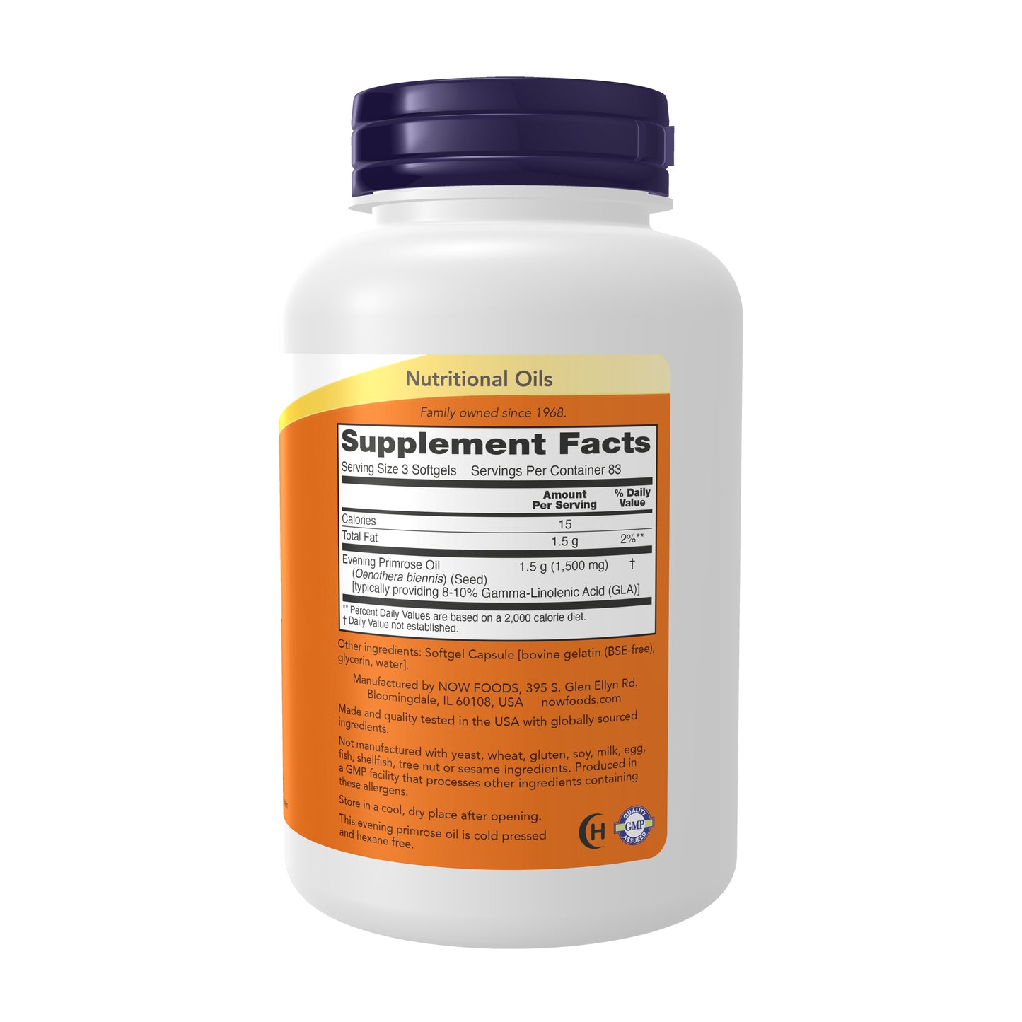 NOW Supplements, Evening Primrose Oil 500 mg with Naturally Occurring GLA (Gamma-Linolenic Acid), 250 Softgels