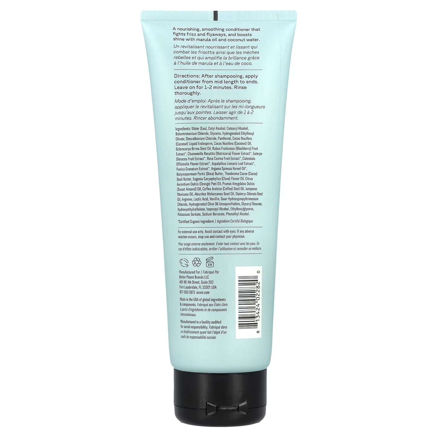 ACURE, Simply Smoothing Conditioner, Coconut Water & Marula Oil, 8 fl oz (236 ml)