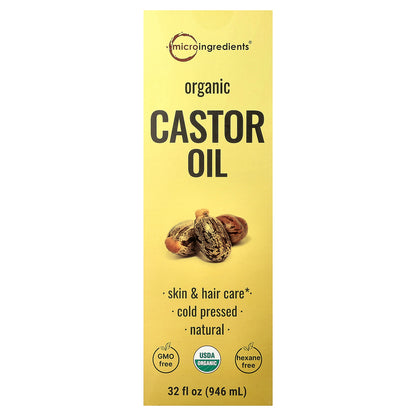 Micro Ingredients, Organic Castor Oil, 32 fl oz (946 ml)