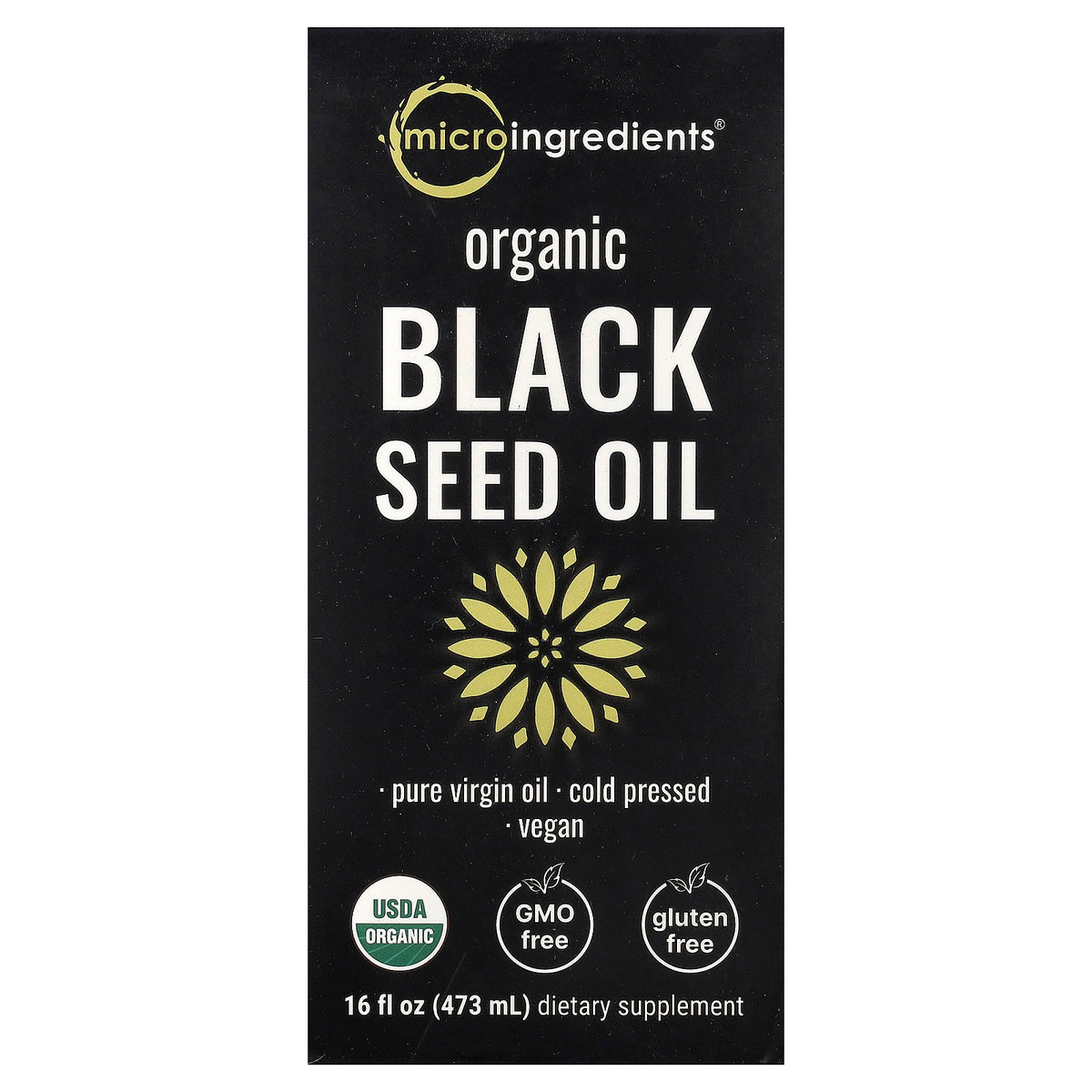 Micro Ingredients, Organic Black Seed Oil, 16 fl oz (473 ml)