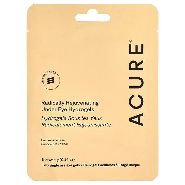 ACURE, Radically Rejuvenating, Under Eye Hydrogels, 2 Single Use Eye Gels, 0.14 oz (4 g)