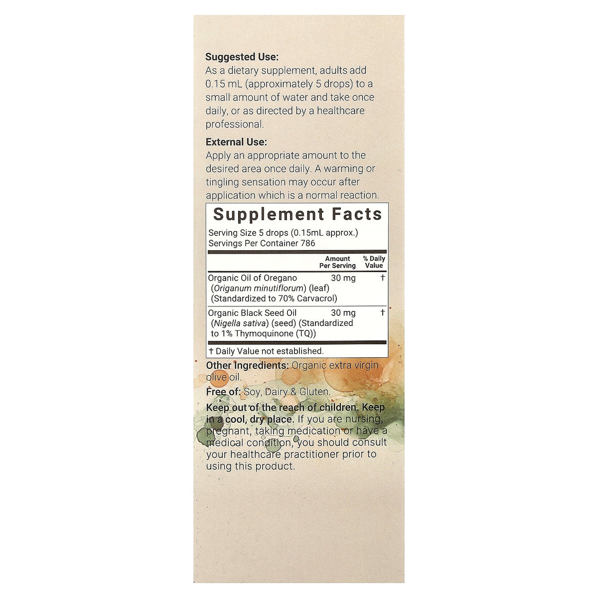 Micro Ingredients, Organic Oil of Oregano with Black Seed Oil, 4 fl oz (118 ml)