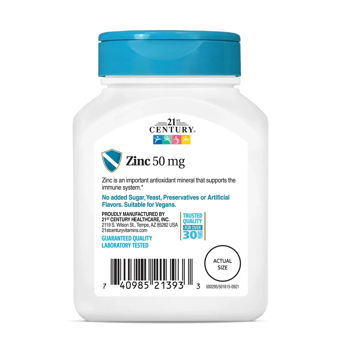 21st Century, Chelated Zinc, 50 mg, 110 Tablets