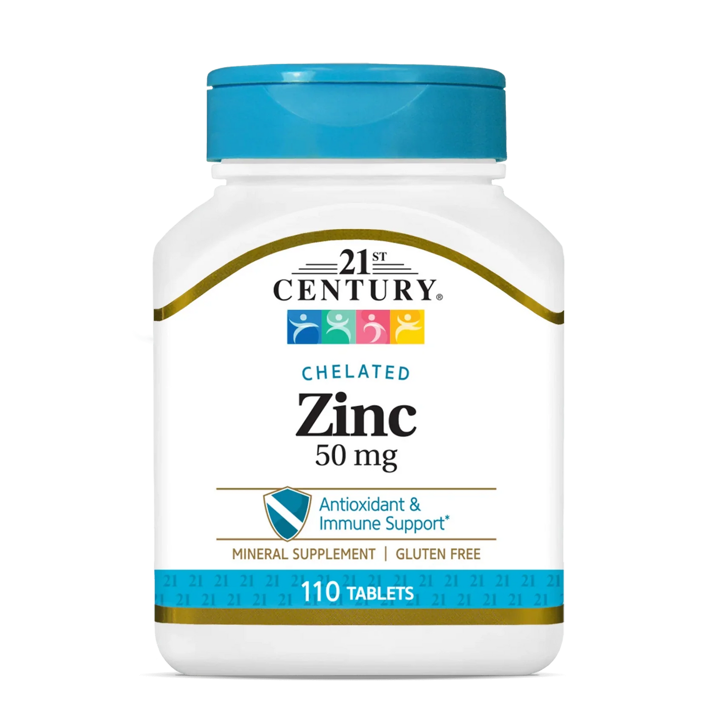 21st Century, Chelated Zinc, 50 mg, 110 Tablets