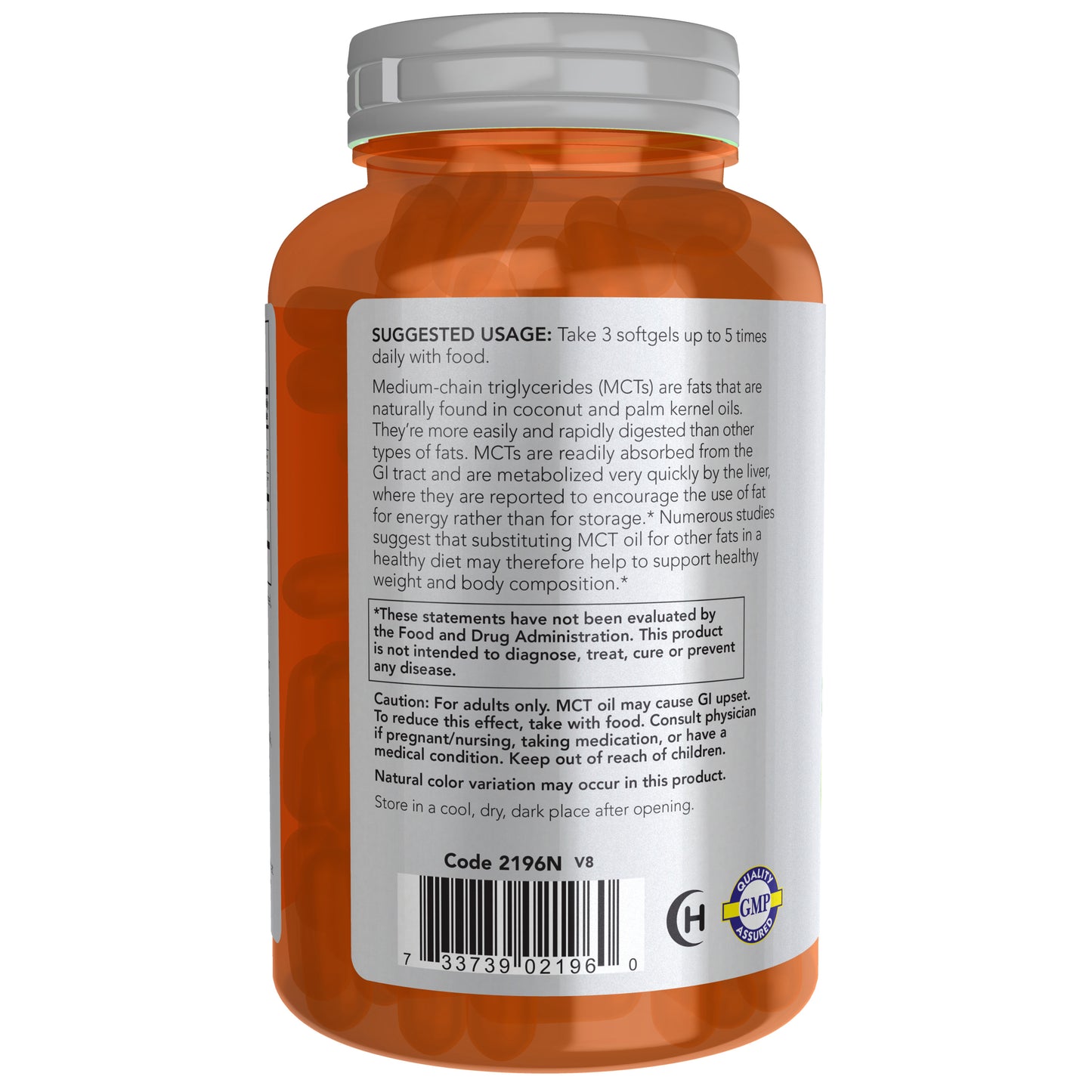 NOW Sports Nutrition, MCT (Medium-chain triglycerides) Oil 1,000 mg, Weight Management, 150 Softgels