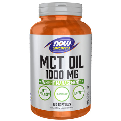 NOW Sports Nutrition, MCT (Medium-chain triglycerides) Oil 1,000 mg, Weight Management, 150 Softgels