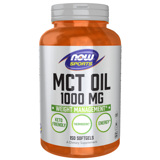 NOW Sports Nutrition, MCT (Medium-chain triglycerides) Oil 1,000 mg, Weight Management, 150 Softgels