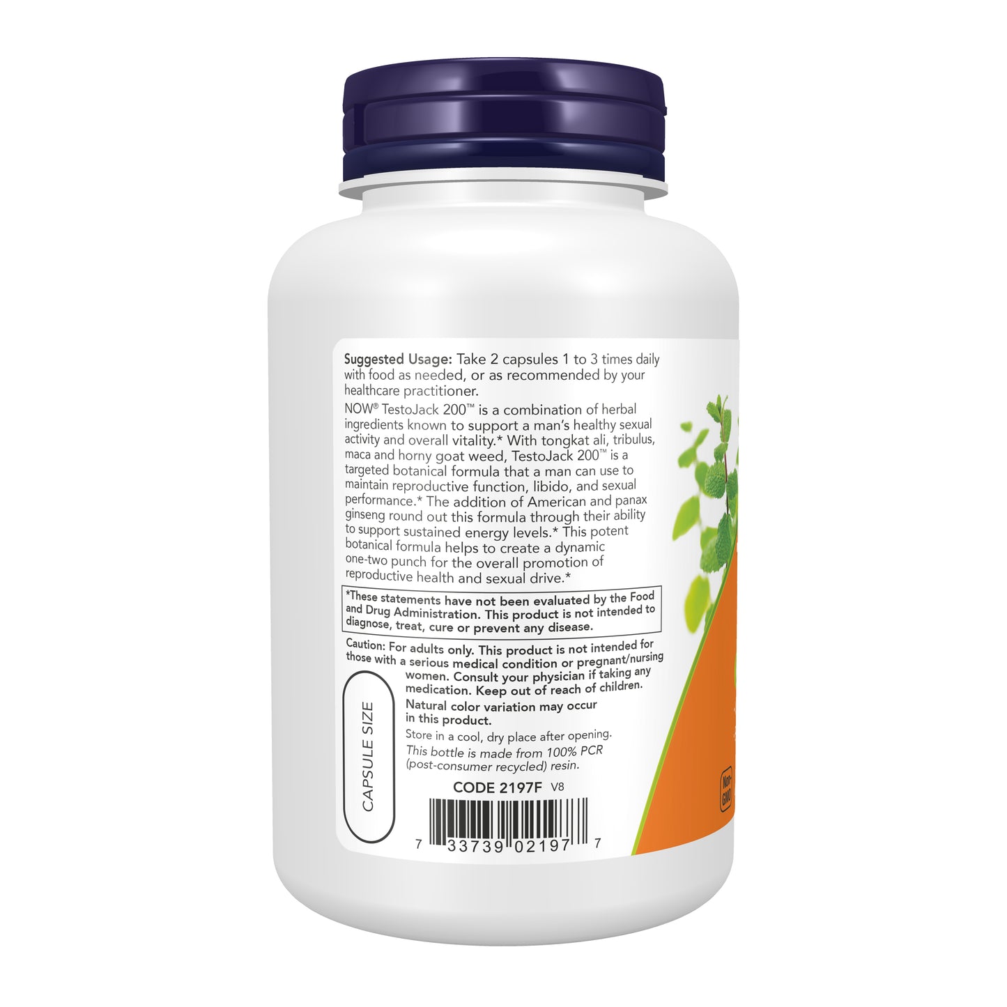 NOW Supplements, TestoJack™ 200 with Tongkat Ali, Tribulus, Maca and Horny Goat Weed, 120 Veg Capsules
