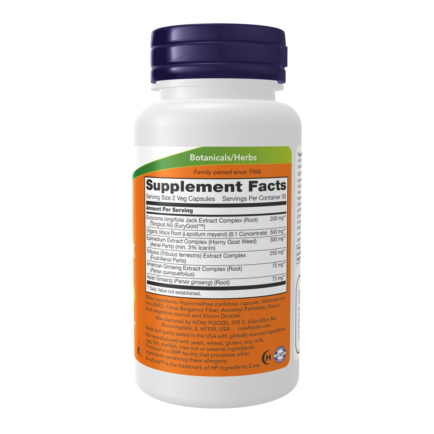 NOW Supplements, TestoJack™ 200 with Tongkat Ali, Tribulus, Maca and Horny Goat Weed, 60 Veg Capsules