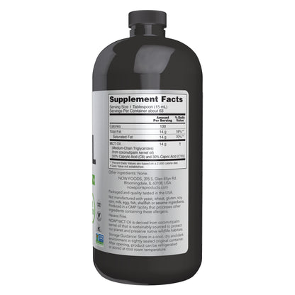 NOW Sports Nutrition, MCT (Medium-chain triglycerides) Oil 14 g, Weight Management, Liquid, 32-Ounce