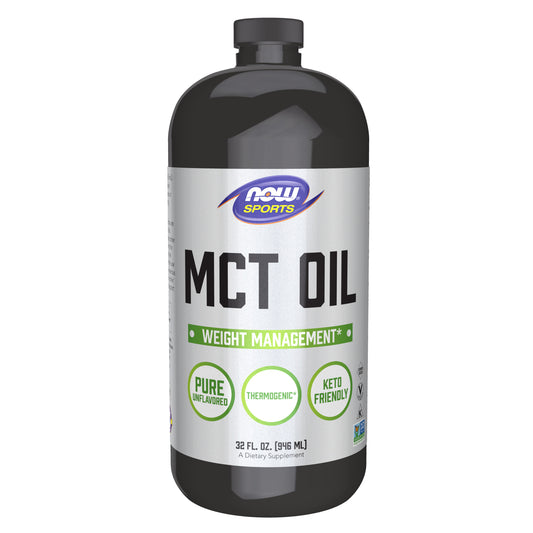 NOW Sports Nutrition, MCT (Medium-chain triglycerides) Oil 14 g, Weight Management, Liquid, 32-Ounce