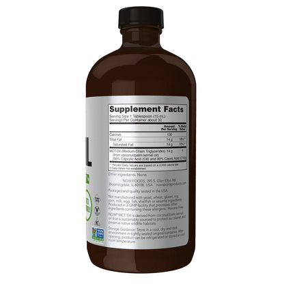 NOW Sports Nutrition, MCT (Medium-chain triglycerides) Oil 14 g, Weight Management*, Liquid, 16-Ounce