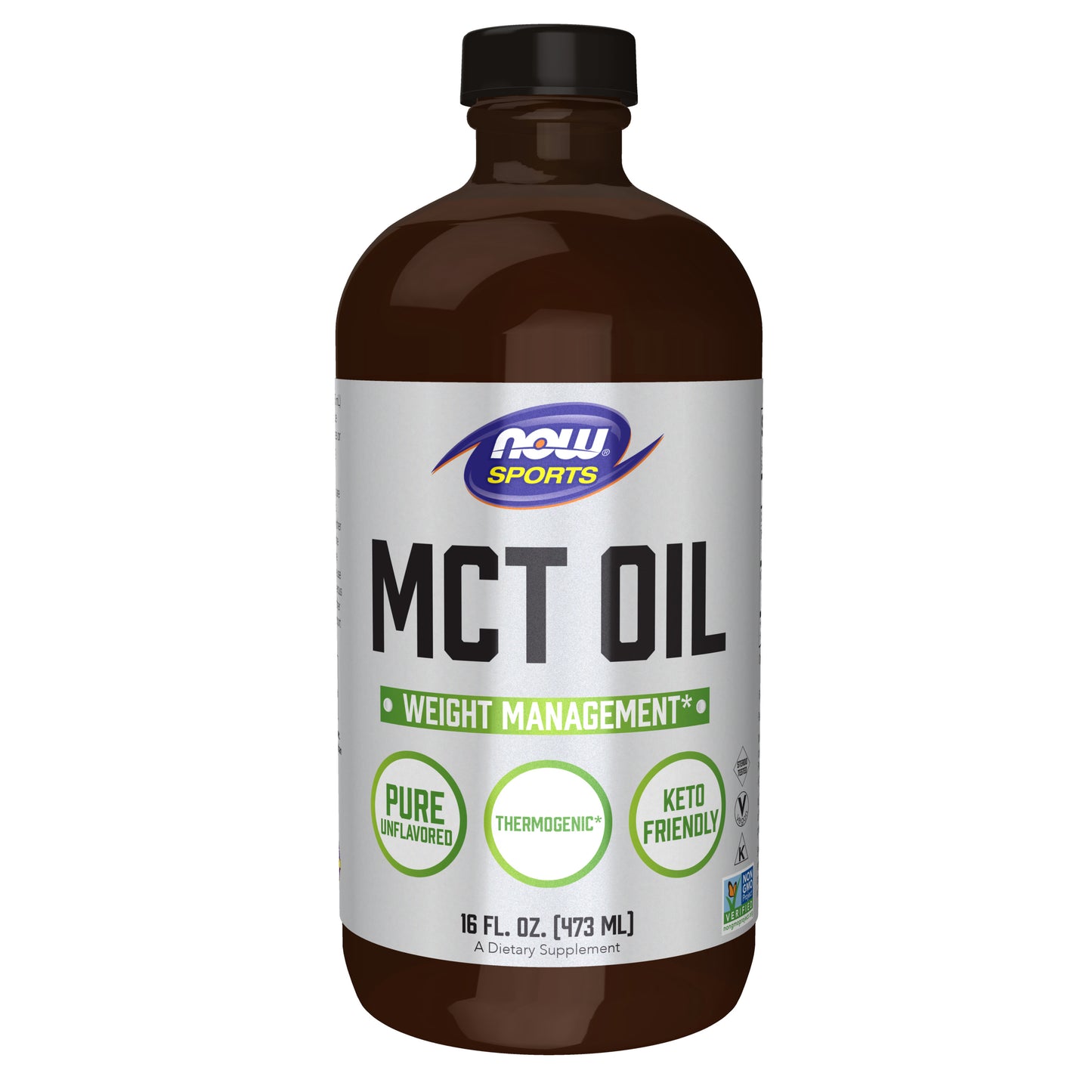 NOW Sports Nutrition, MCT (Medium-chain triglycerides) Oil 14 g, Weight Management*, Liquid, 16-Ounce