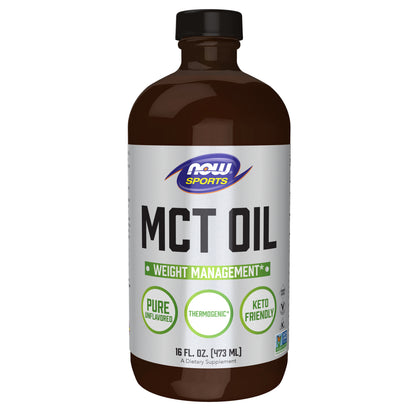 NOW Sports Nutrition, MCT (Medium-chain triglycerides) Oil 14 g, Weight Management*, Liquid, 16-Ounce