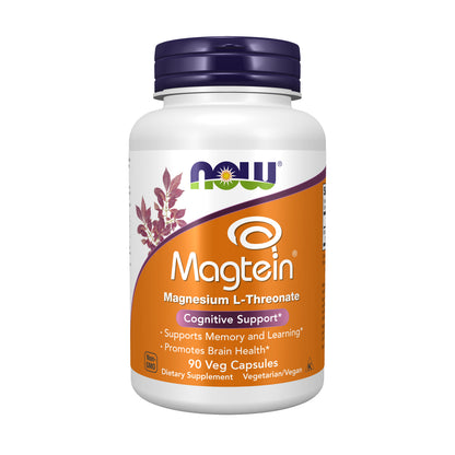 NOW Supplements, Magtein® with patented form of Magnesium, 90 Veg Caps