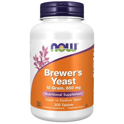 NOW Supplements, Brewer's Yeast 650 mg, 200 Tabs