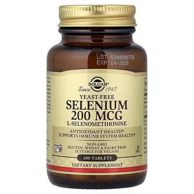 Solgar, Selenium, Yeast-Free, 200 mcg, 100 Tablets