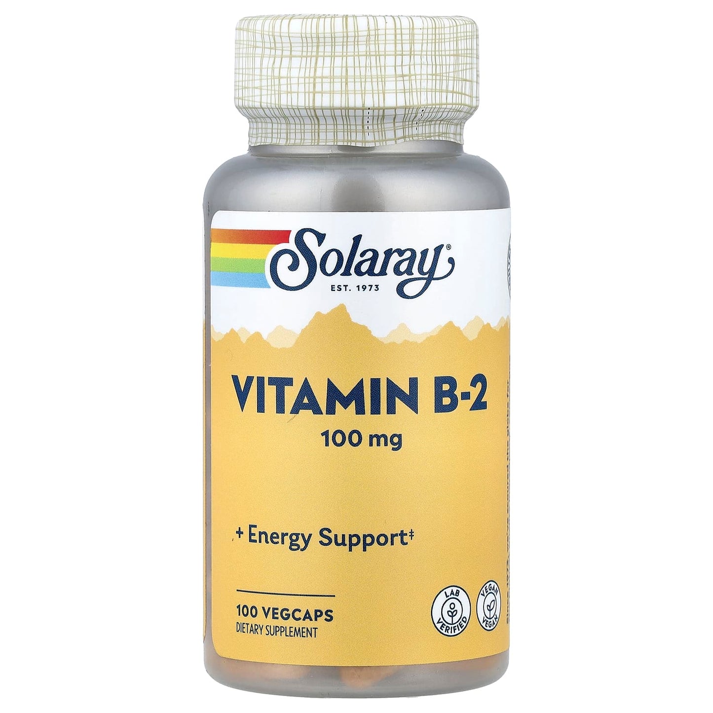 Solaray, Vitamin B-2, 100 mg, 100 VegCaps