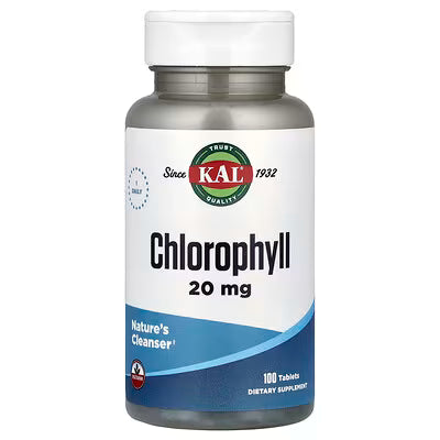 KAL, Chlorophyll, 20 mg , 100 Tablets