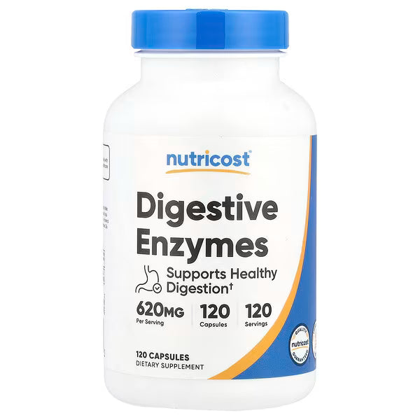 Nutricost, Digestive Enzymes, 620 mg, 120 Capsules