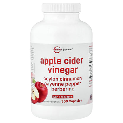 Micro Ingredients, Apple Cider Vinegar with The Mother, 300 Capsules