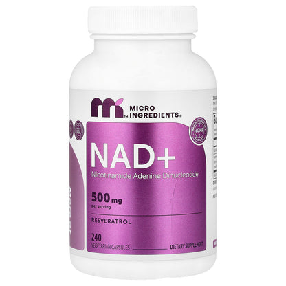 Micro Ingredients, NAD+, 240 Vegetarian Capsules
