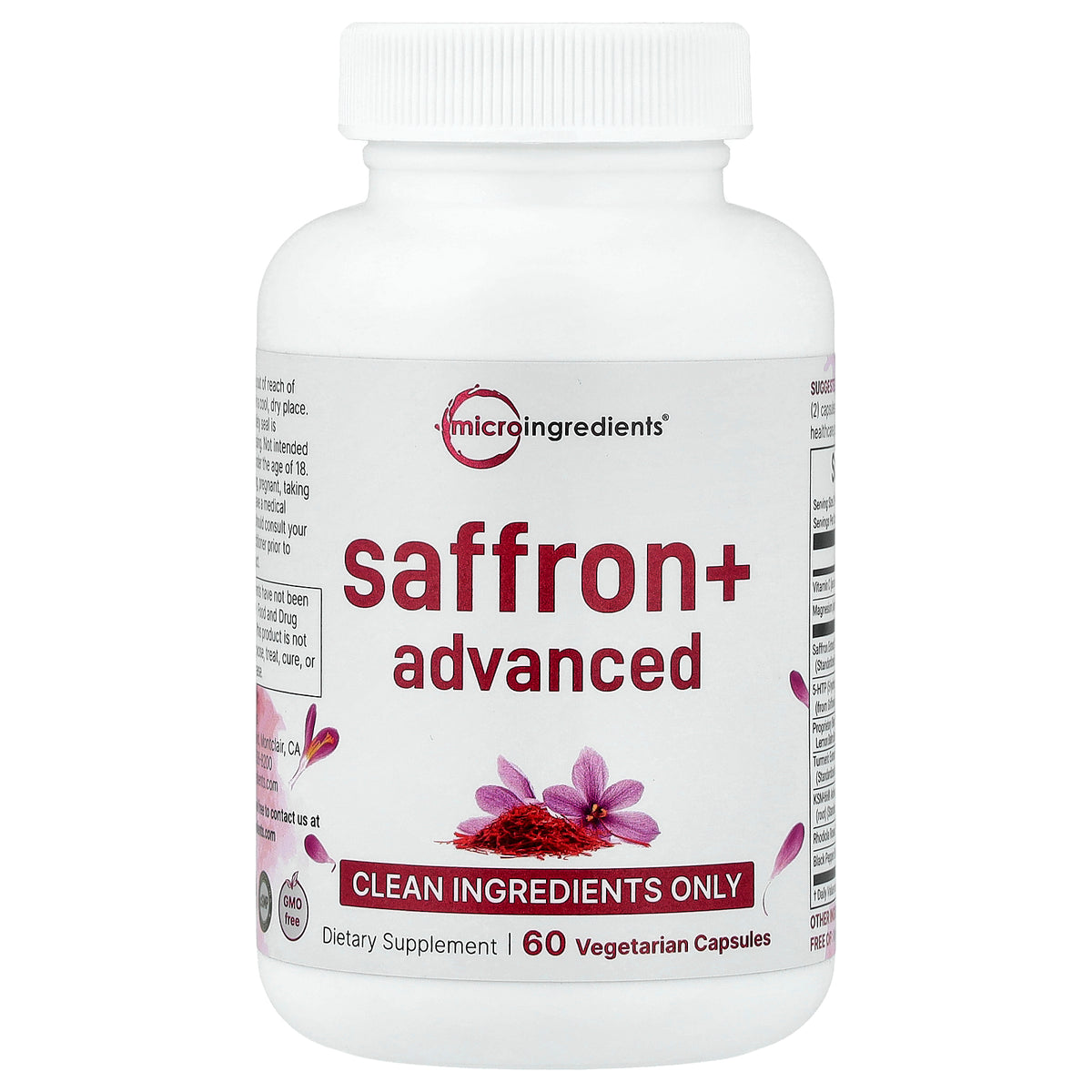Micro Ingredients, Saffron+ Advanced, 60 Vegetarian Capsules