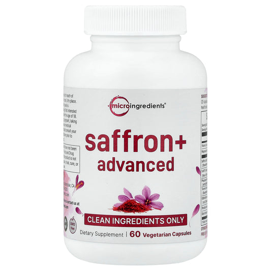 Micro Ingredients, Saffron+ Advanced, 60 Vegetarian Capsules