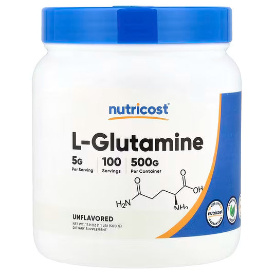 Nutricost, L-Glutamine, Unflavored, 1.1 lb (500 g)