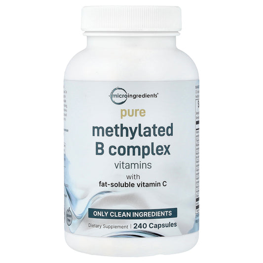 Micro Ingredients, Pure Methylated B Complex Vitamins with Vitamin C, 240 Capsules