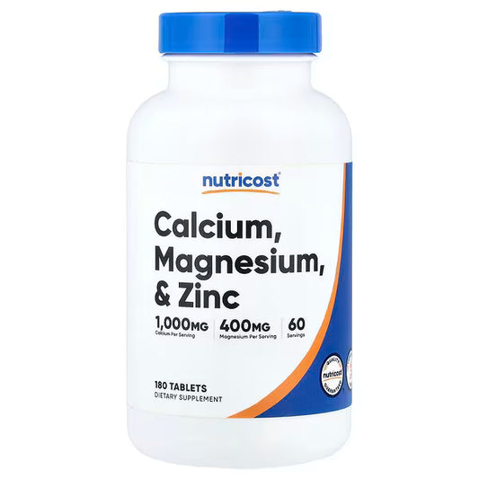 Nutricost, Calcium, Magnesium, & Zinc, 180 Tablets