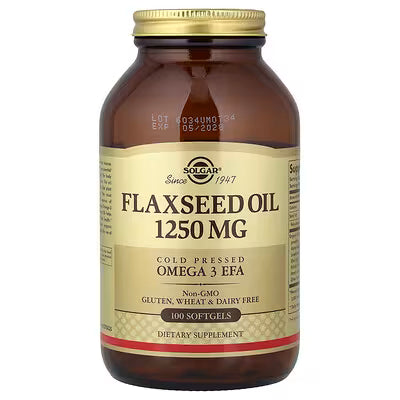 Solgar, Flaxseed Oil, 1,250 mg, 100 Softgels