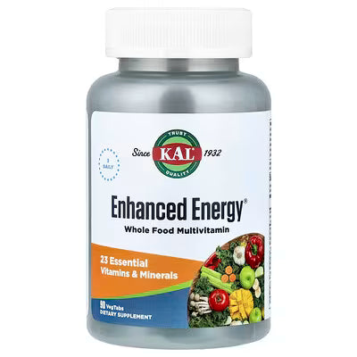 KAL, Enhanced Energy®, Whole Food Multivitamin, 90 VegTabs