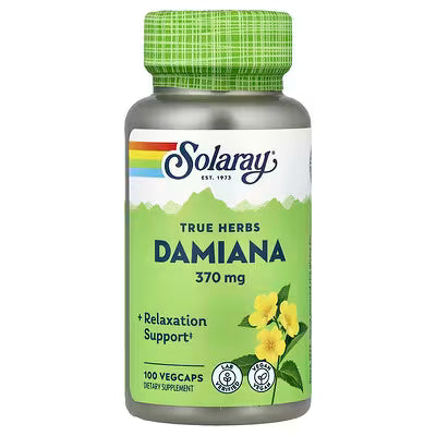 Solaray, True Herbs, Damiana, 370 mg , 100 VegCaps