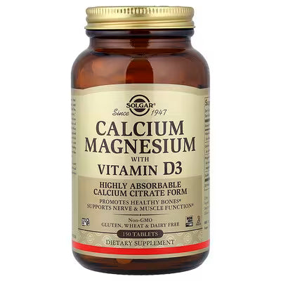 Solgar, Calcium Magnesium with Vitamin D3, 150 Tablets