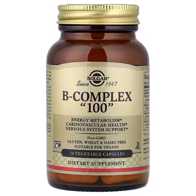 Solgar, B Complex "100", 50 Vegetable Capsules