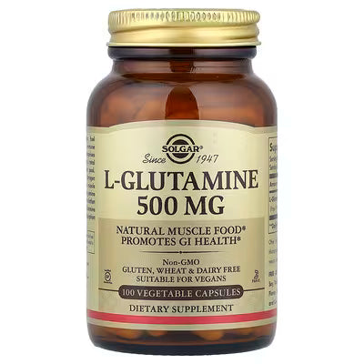Solgar, L-Glutamine, 100 Vegetable Capsules (500 mg per Capsule)