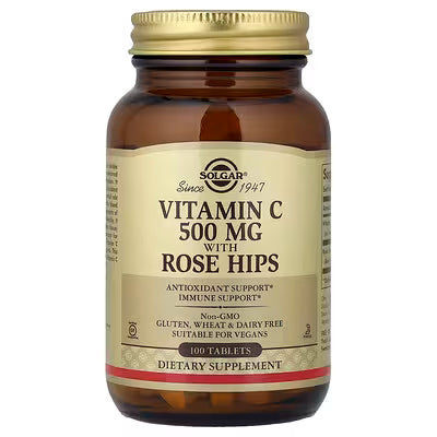 Solgar, Vitamin C with Rose Hips, 100 Tablets