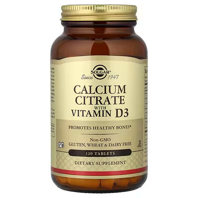 Solgar, Calcium Citrate with Vitamin D3, 120 Tablets