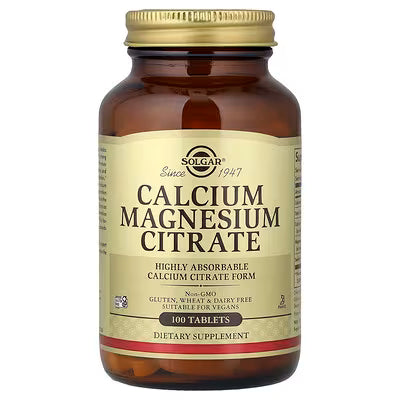 Solgar, Calcium Magnesium Citrate, 100 Tablets