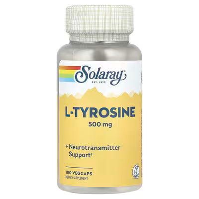 Solaray, L-Tyrosine, 500 mg, 100 VegCaps