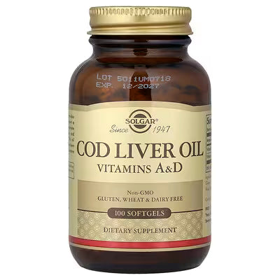Solgar, Cod Liver Oil, Vitamins A & D, 100 Softgels