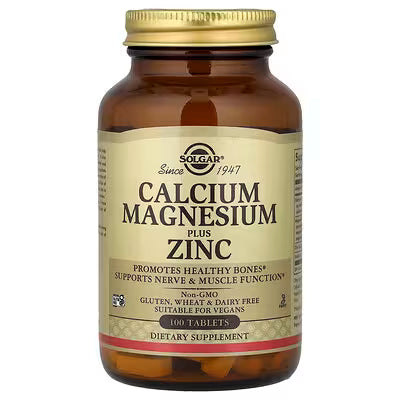Solgar, Calcium Magnesium plus Zinc, 100 Tablets