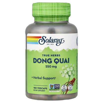 Solaray, True Herbs, Dong Quai, 550 mg, 180 VegCaps